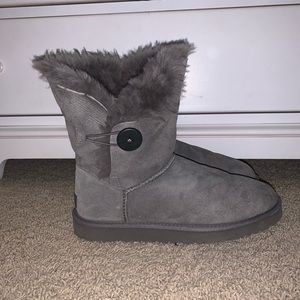 Gray Bailey Button Ugg boots, size 10